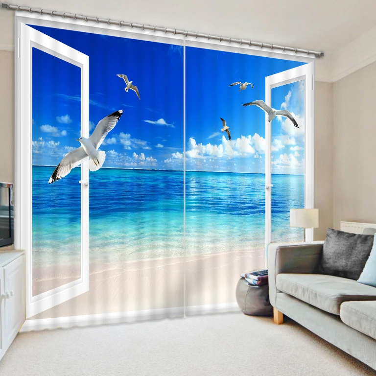 Customized 3D curtains Nature window curtain 3D Window Curtains For Bedding room window beach
Customized 3D curtains Nature window curtain 3D Window Curtains For Bedding room window beach