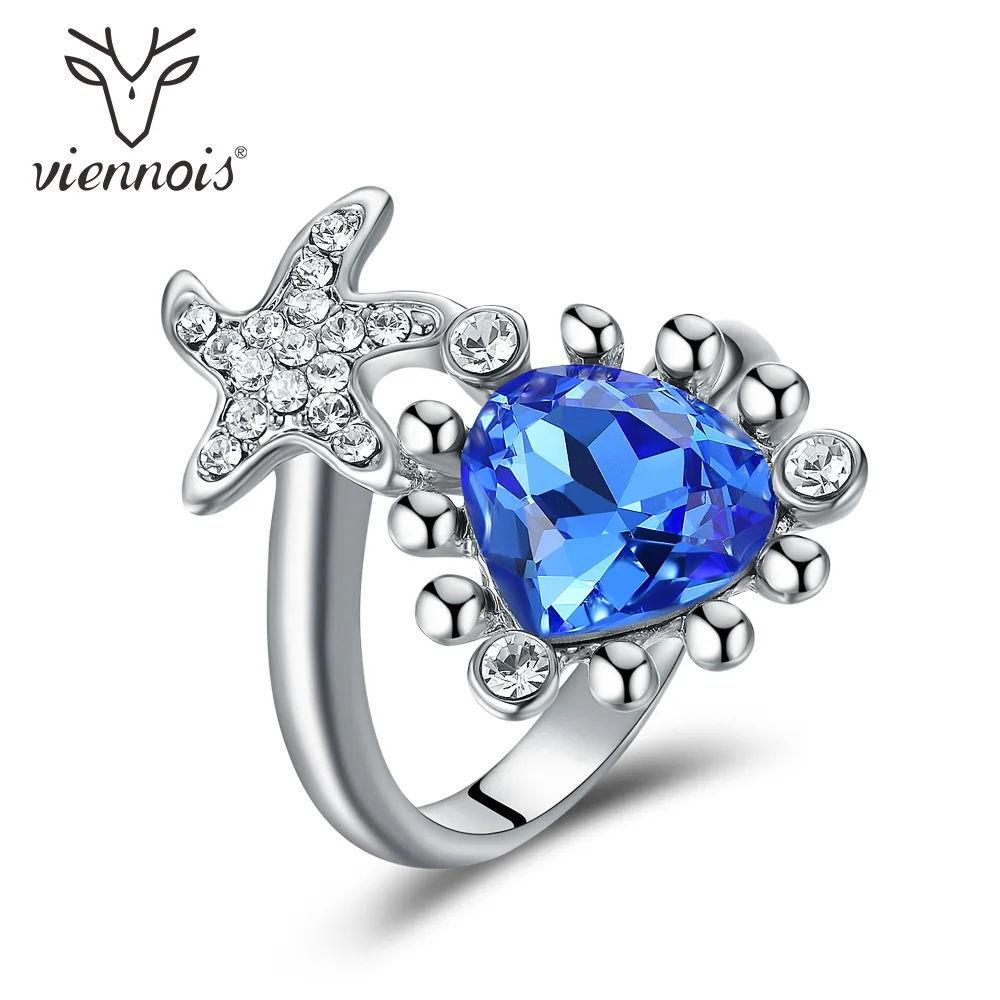 Viennois Trendy Size Rings for Women Silver Color Starfish Blue Crystal Rhinestone Party Rings Fasion Jewelry
Viennois Trendy Size Rings for Women Silver Color Starfish Blue Crystal Rhinestone Party Rings Fasion Jewelry