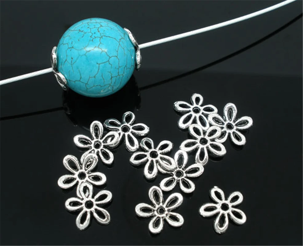 DoreenBeads 100 Silver Color Flower Spacers Beads Findings 11x11mm (B05906), yiwu
DoreenBeads 100 Silver Color Flower Spacers Beads Findings 11x11mm (B05906), yiwu