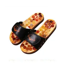 d002 Pebbles massage slippers care foot massage shoes summer agate household cool slippers for men and women