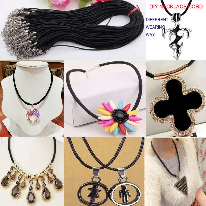 100pcs/Lot 1.5mm Black Waxen Cord Necklace With Lobster Clasp 45mm Adjustable String DIY Material For Jewelry Making Findings
100pcs/Lot 1.5mm Black Waxen Cord Necklace With Lobster Clasp 45mm Adjustable String DIY Material For Jewelry Making Findings
