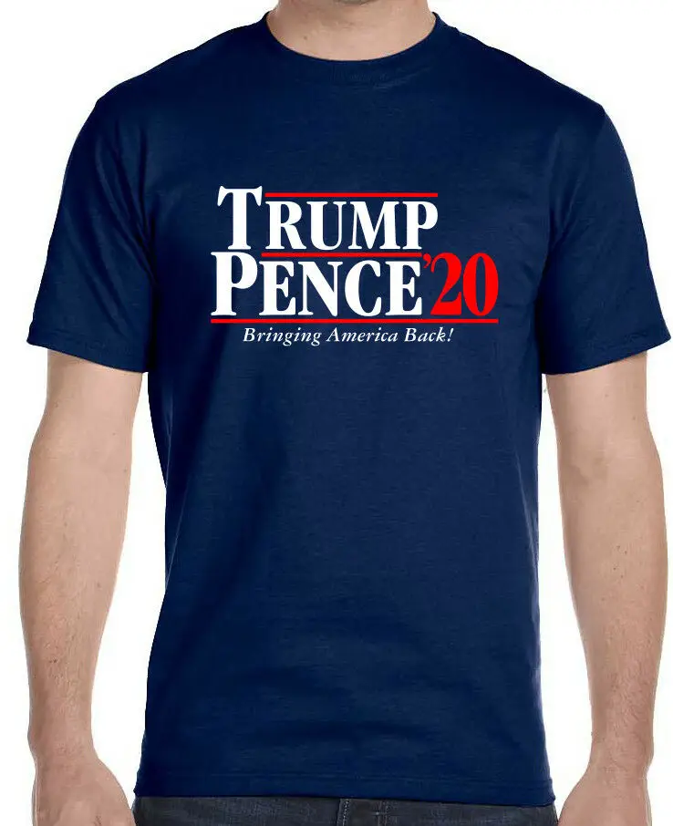 Trump Pence '20 T-Shirt Re-Elect Donald for President 2020 Men T Shirt 2019 Summer 100% Cotton Casual Short Sleeve Top T Shirt
Trump Pence '20 T-Shirt Re-Elect Donald for President 2020 Men T Shirt 2019 Summer 100% Cotton Casual Short Sleeve Top T Shirt