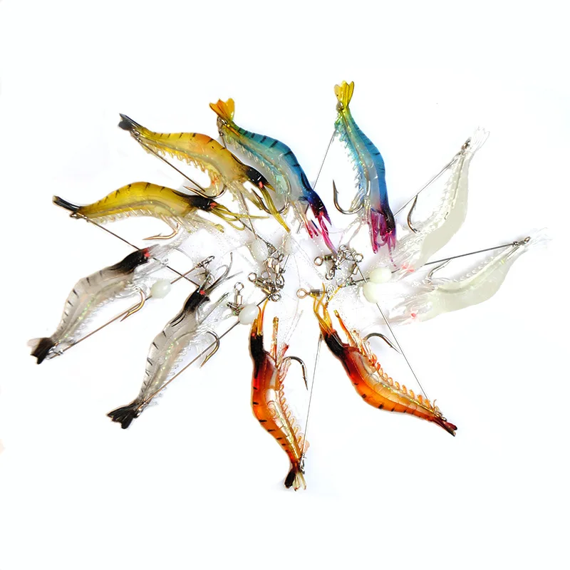 50pcs/lot Night Luminous Artificial Shrimp Lures 9cm 6g Soft Lure Bait with Long Stainless Steel Wire Barrel Swivel A174
50pcs/lot Night Luminous Artificial Shrimp Lures 9cm 6g Soft Lure Bait with Long Stainless Steel Wire Barrel Swivel A174