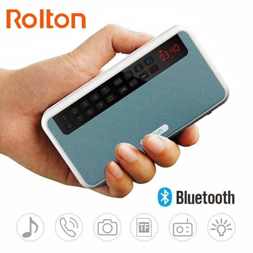 Портативная стереоколонка Rolton E500, Bluetooth-Колонка s, FM-радио, чистый бас, двойная дорожка, TF-карта, USB музыкальный плеер и фонарик
Портативная стереоколонка Rolton E500, Bluetooth-Колонка s, FM-радио, чистый бас, двойная дорожка, TF-карта, USB музыкальный плеер и фонарик