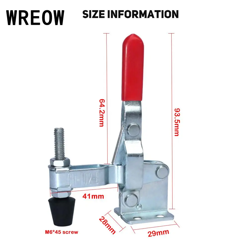 High Quality U Shape Bar Red Handgrip Vertical Toggle Clamp Arm Welding Tool Tackle Tool Accessories Portable Useful Set Kit
High Quality U Shape Bar Red Handgrip Vertical Toggle Clamp Arm Welding Tool Tackle Tool Accessories Portable Useful Set Kit