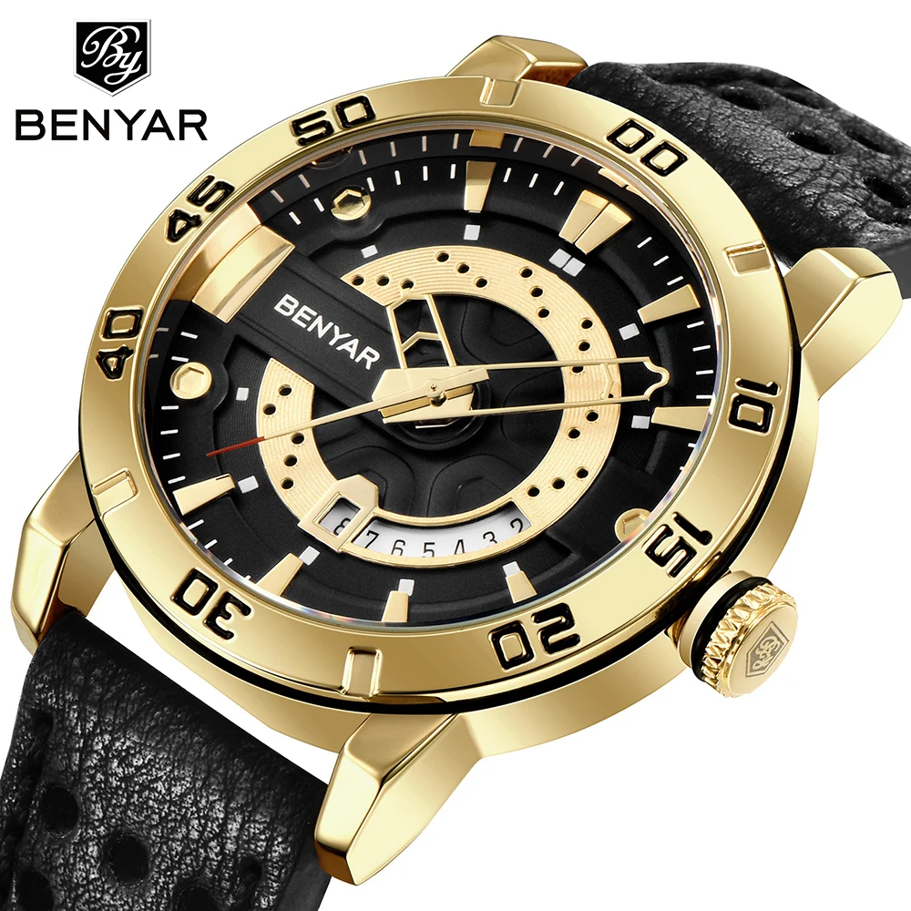 Новые роскошные Брендовые Часы BENYAR, мужские кожаные кварцевые часы, модные часы с датой недели, Reloj Hombre, спортивные часы для мужчин, relogio Masculino
Новые роскошные Брендовые Часы BENYAR, мужские кожаные кварцевые часы, модные часы с датой недели, Reloj Hombre, спортивные часы для мужчин, relogio Masculino