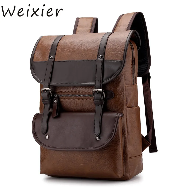 WEIXIER Vintage Men Backpack For Teenage School Bags Male Large Capacity Laptop Backpacks Leather Black Brown Travel Bags V2-42
WEIXIER Vintage Men Backpack For Teenage School Bags Male Large Capacity Laptop Backpacks Leather Black Brown Travel Bags V2-42
