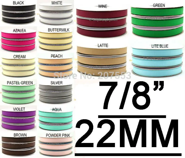 Cute 7/8" Inch (22mm) Solid Color Grosgrain Ribbon Tape Gift Wrapping -Free Shipping
Cute 7/8" Inch (22mm) Solid Color Grosgrain Ribbon Tape Gift Wrapping -Free Shipping