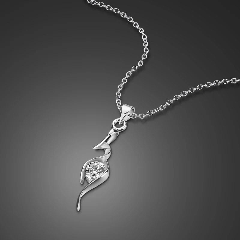 925 sterling silver necklace female noble zircon pendant silver clavicle necklace girls fashion jewelry solid silver chain
925 sterling silver necklace female noble zircon pendant silver clavicle necklace girls fashion jewelry solid silver chain