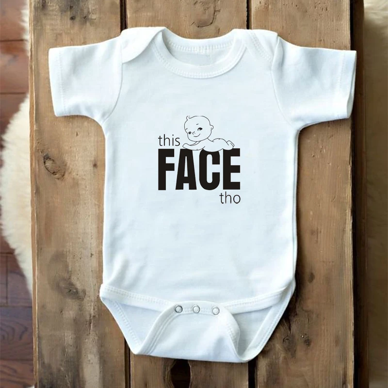 DERMSPE Summer Newborn Infant Baby Boy Girl Short Sleeve Letter Print This Face Cotton Romper Jumpsuit Outfits Baby Clothes
DERMSPE Summer Newborn Infant Baby Boy Girl Short Sleeve Letter Print This Face Cotton Romper Jumpsuit Outfits Baby Clothes