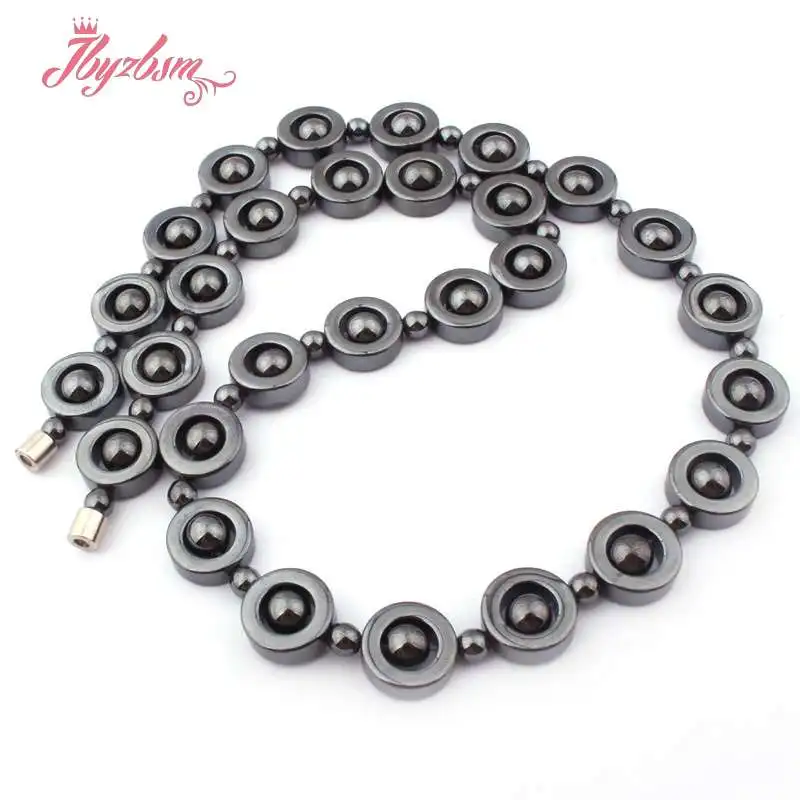 12mm Black Coin (No Magnetic) Hematite Natural Stone Beads For Lady Woman Tribal Fashion Jewellery Necklace 17.5" Free Shipping
12mm Black Coin (No Magnetic) Hematite Natural Stone Beads For Lady Woman Tribal Fashion Jewellery Necklace 17.5" Free Shipping