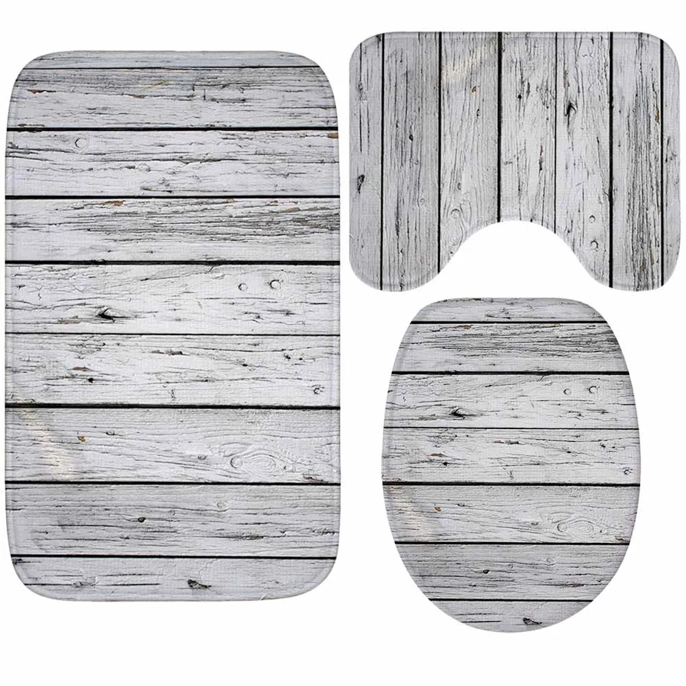 Bath Mat Sets 3 Piece Creative Wood Pattern Non Slip Bathroom Bath Mat + Lid Toilet Cover + Toilet Mat oft Flannel Bath Rugs
Bath Mat Sets 3 Piece Creative Wood Pattern Non Slip Bathroom Bath Mat + Lid Toilet Cover + Toilet Mat oft Flannel Bath Rugs