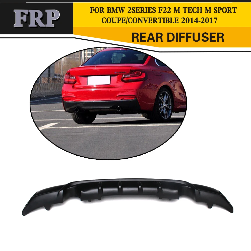 FRP Черный Автомобильный задний диффузор для BMW 2 серии F22 220i 228i 230i M Sport Coupe Convertible 2014