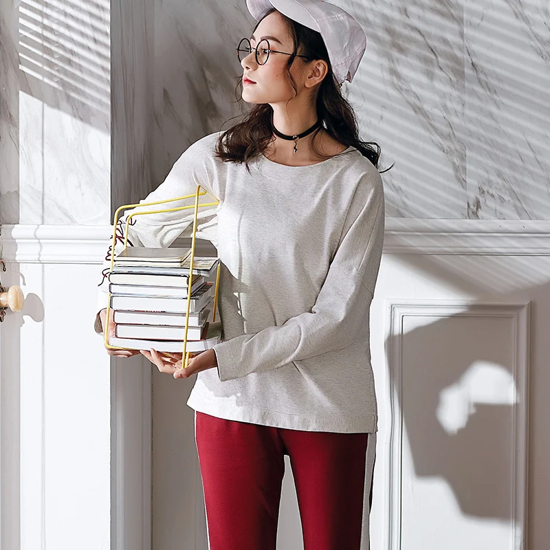 Autumn 100%Cotton Warm Long Sleeve Women Pajamas Winter Round Neck Leisure Comfortable Two Piece Set Female Homewear Clothing
Autumn 100%Cotton Warm Long Sleeve Women Pajamas Winter Round Neck Leisure Comfortable Two Piece Set Female Homewear Clothing
