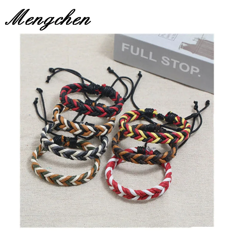 10Pcs/Dozen New Handmade Woven Multilayer Colorful Wax Line Couples Hand Rope Ethnic Bracelet
10Pcs/Dozen New Handmade Woven Multilayer Colorful Wax Line Couples Hand Rope Ethnic Bracelet
