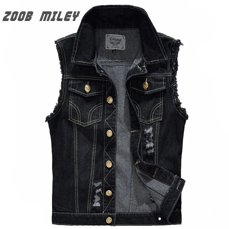 Vintage Men's Ripped Jeans Vest Sleeveless Jackets Frayed Denim Waistcoats Fashion Hole Washed Cowboy Tank Tops Plus Size S-5XL
Vintage Men's Ripped Jeans Vest Sleeveless Jackets Frayed Denim Waistcoats Fashion Hole Washed Cowboy Tank Tops Plus Size S-5XL