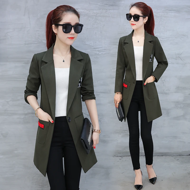 Ladies new spring 2020 spring small suit clothes tide Korean version of the spring and spring in the long section
Ladies new spring 2020 spring small suit clothes tide Korean version of the spring and spring in the long section