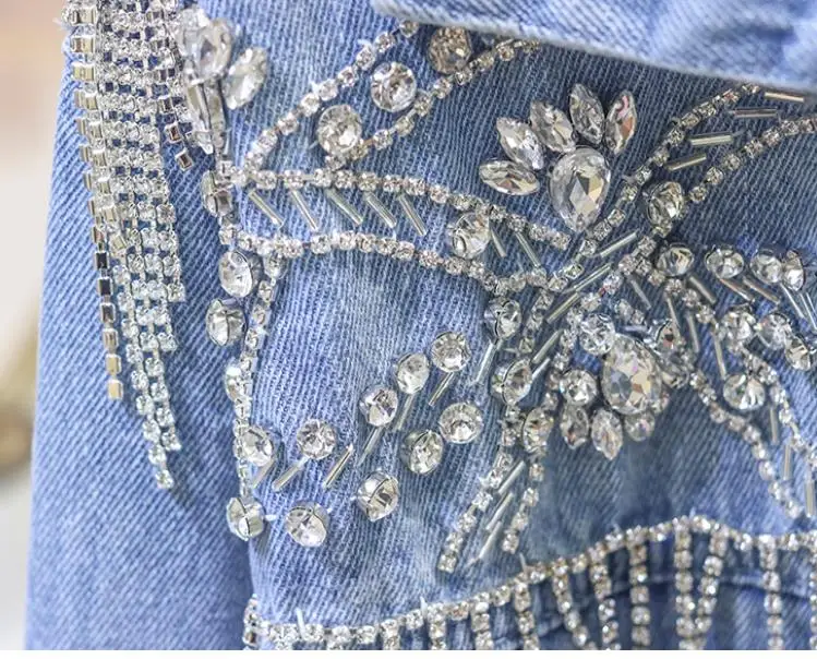 2020 spring autumn new fashion denim jacket womenheavy work beaded tassel decoration loose jeans coat
2020 spring autumn new fashion denim jacket womenheavy work beaded tassel decoration loose jeans coat