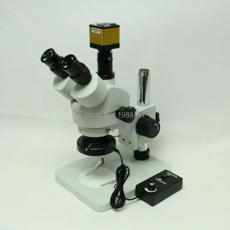 

Непрерывный зум бинокулярный визуальный 7X-45X Тринокулярный Стерео микроскоп + 1080P 60FPS HDMI промышленный микроскоп камера + светодиодная лампа