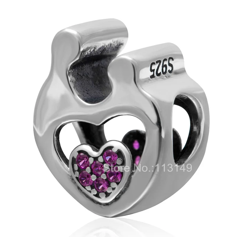Mother And Son Heart Shape Micro Pave CZ Zircon Authentic 925 Sterling Silver European Charm Beads Jewelry Accessories SZPB213
Mother And Son Heart Shape Micro Pave CZ Zircon Authentic 925 Sterling Silver European Charm Beads Jewelry Accessories SZPB213