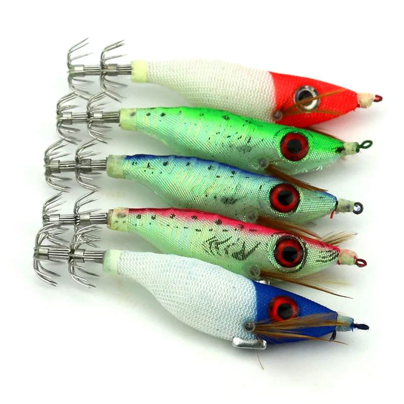 2015 New 10pcs 9.8g squid jigs fishing squid lures Hard fishing lure 5 colors strong fishing hook Glow Hunter Cuttlefish Jig
2015 New 10pcs 9.8g squid jigs fishing squid lures Hard fishing lure 5 colors strong fishing hook Glow Hunter Cuttlefish Jig