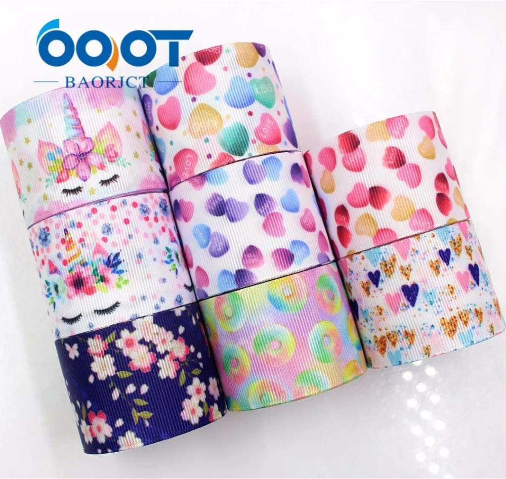 OOOT BAORJCT G 18604 332 38 мм 10 ярдов Мультяшные ленты с надписью Love термотрансферный принт