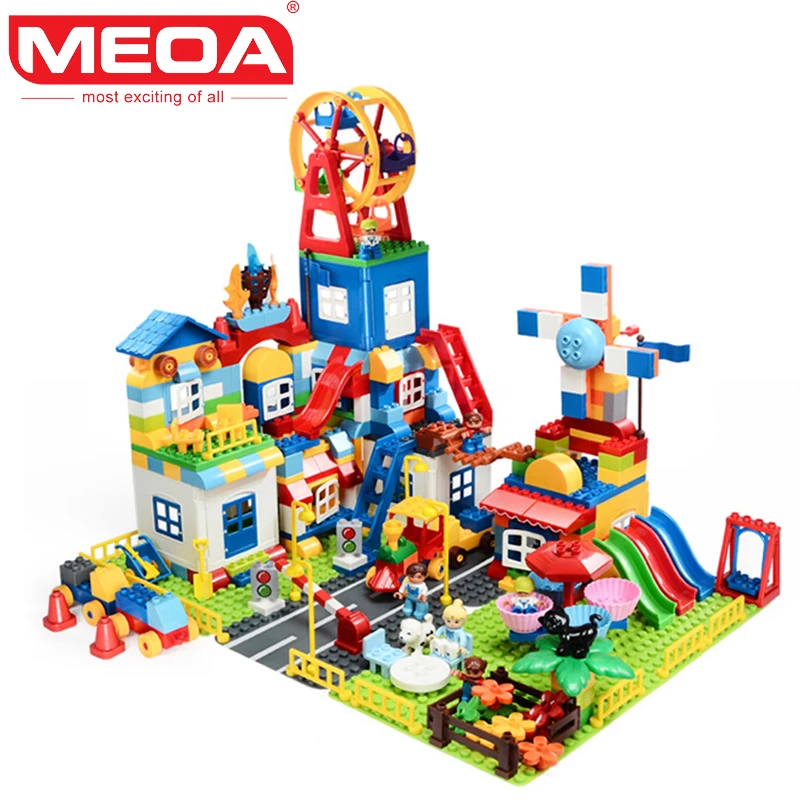 MEOA NEW City Friends Playground Series 158pcs+200pcs DIY Assembly Super Amusement Parks Sets Big Building Blocks MOC Bricks
MEOA NEW City Friends Playground Series 158pcs+200pcs DIY Assembly Super Amusement Parks Sets Big Building Blocks MOC Bricks