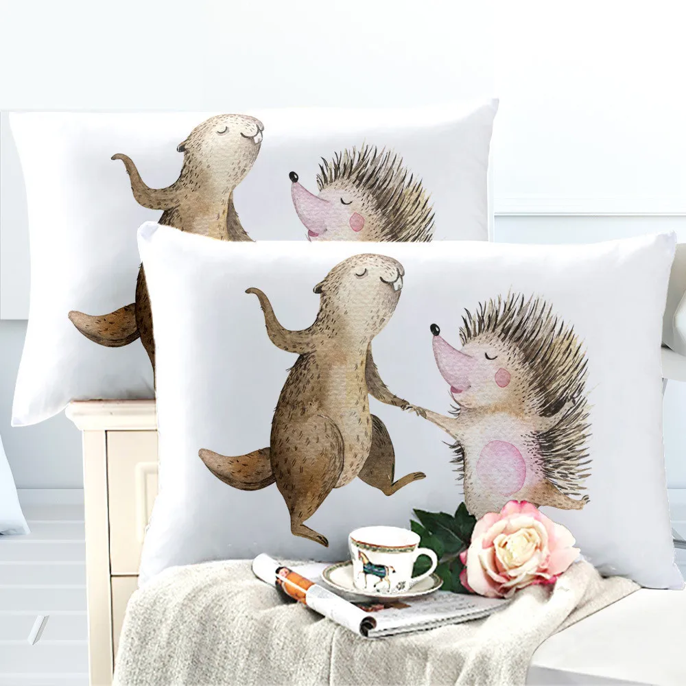 Cute Small Animal Bedding Set Cartoon Marmot Hedgehog Print Duvet Cover Set Kids Bedding Soft Bedclothes Quilt Cover 3Pcs D20
Cute Small Animal Bedding Set Cartoon Marmot Hedgehog Print Duvet Cover Set Kids Bedding Soft Bedclothes Quilt Cover 3Pcs D20