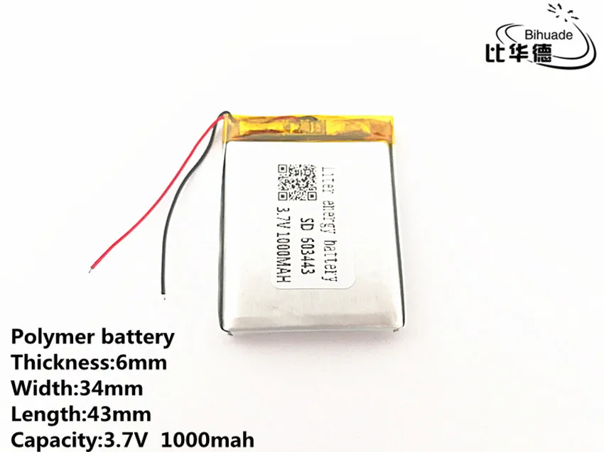 10pcs/lot 3.7V,1000mAH,603443 Polymer lithium ion / Li-ion battery for TOY,POWER BANK,GPS,mp3,mp4
10pcs/lot 3.7V,1000mAH,603443 Polymer lithium ion / Li-ion battery for TOY,POWER BANK,GPS,mp3,mp4