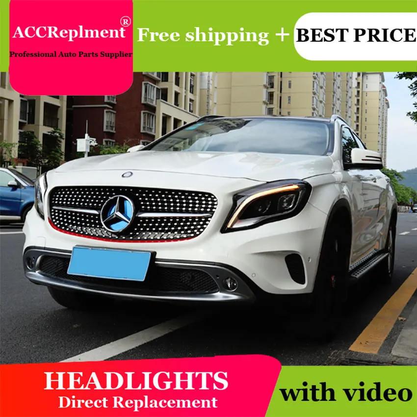 car styling For BENZ GLA headlights angel eyes 2015-2018 For BENZ GLA LED light bar Q5 bi xenon lens h7 xenon day light
car styling For BENZ GLA headlights angel eyes 2015-2018 For BENZ GLA LED light bar Q5 bi xenon lens h7 xenon day light