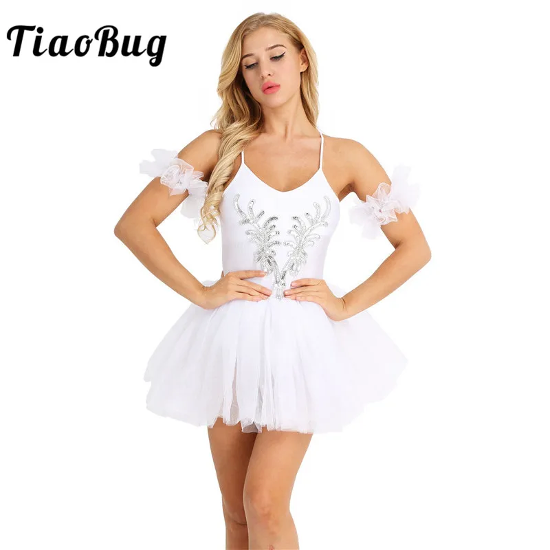 TiaoBug Women White Swan Lake Costumes Professional Ballet Tutu Dress Spaghetti Straps Sequin Ballet Leotard Stage Dance Costume
TiaoBug Women White Swan Lake Costumes Professional Ballet Tutu Dress Spaghetti Straps Sequin Ballet Leotard Stage Dance Costume