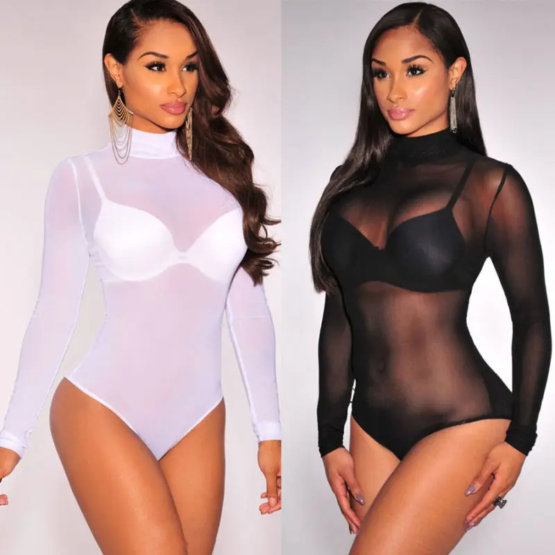 Women Hot Bandage Leotard Jumpsuit Bodycon Long Sleeve Polyester Mesh Thin Transparent Rompers Bodysuit Club Top
Women Hot Bandage Leotard Jumpsuit Bodycon Long Sleeve Polyester Mesh Thin Transparent Rompers Bodysuit Club Top
