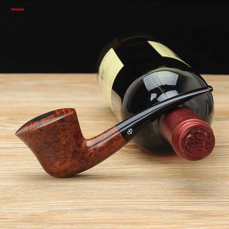 NewBee Handmade Briar Wood Smoking Pipe 2 Colors Style 3mm Filters Acrylic Bent Mouthpiece Tobacco Pipe for Men aa0026
NewBee Handmade Briar Wood Smoking Pipe 2 Colors Style 3mm Filters Acrylic Bent Mouthpiece Tobacco Pipe for Men aa0026