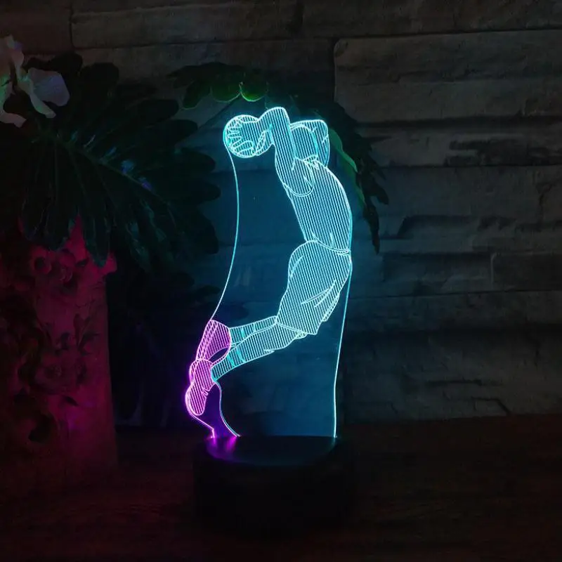 Basketball Player Christmas decorative lights Lovely cartoon children's toys Kids Nigh Children's room decoration 3D night light
Basketball Player Christmas decorative lights Lovely cartoon children's toys Kids Nigh Children's room decoration 3D night light