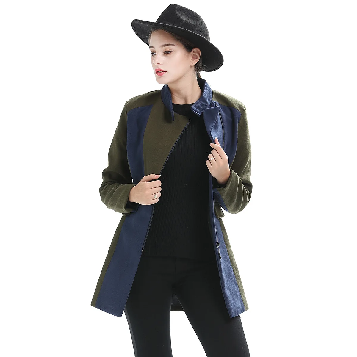 Autumn And Winter Brand Women's Loose Collision Color Lead Will Self-cultivation Temperament Woolen Ma'am Loose Coat JR1116
Autumn And Winter Brand Women's Loose Collision Color Lead Will Self-cultivation Temperament Woolen Ma'am Loose Coat JR1116