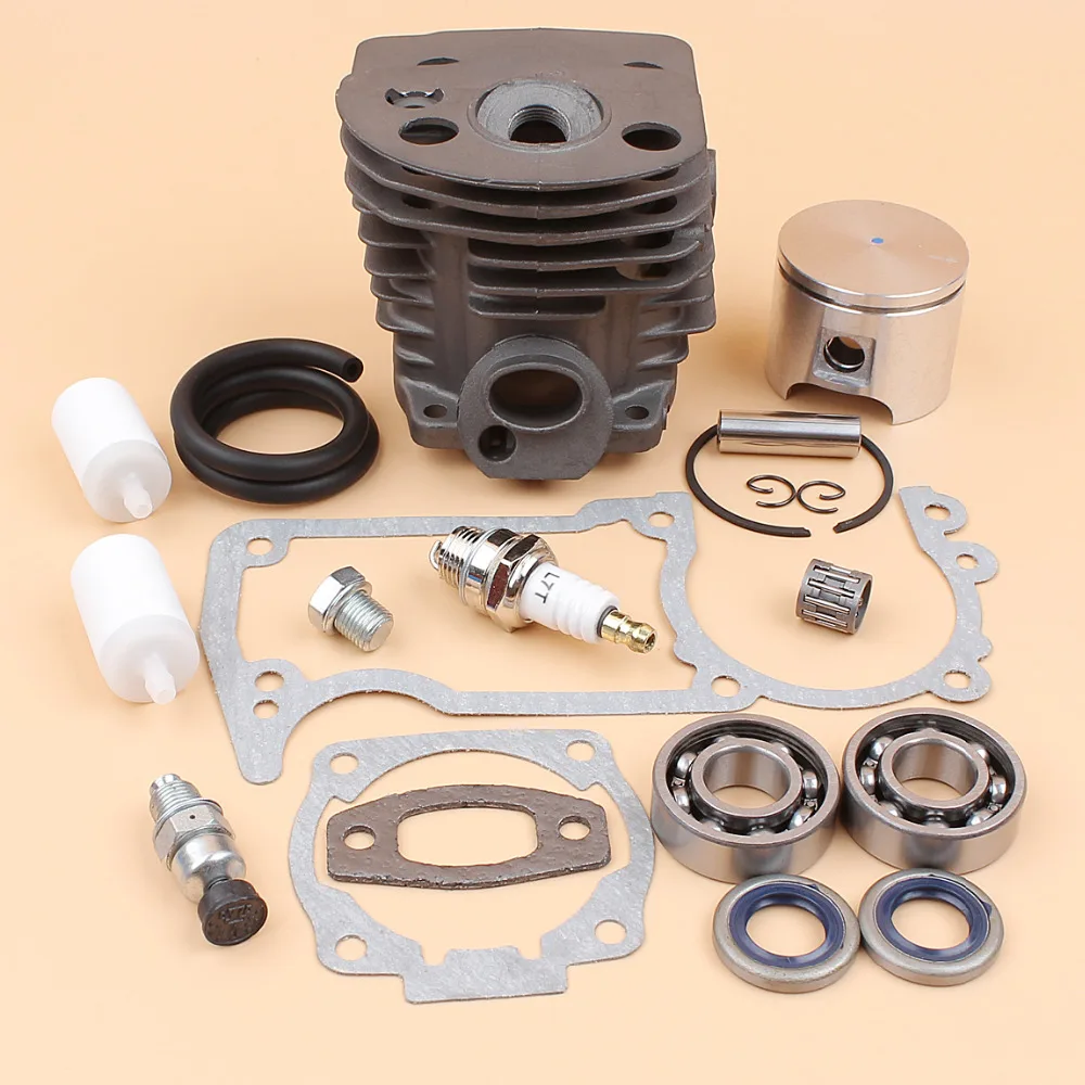 For HUSQVARNA 51 55 55 Rancher 46MM NIKASIL Cylinder Piston Crank Bearing Gasket Kit Chainsaw Parts with Decompression Valve
For HUSQVARNA 51 55 55 Rancher 46MM NIKASIL Cylinder Piston Crank Bearing Gasket Kit Chainsaw Parts with Decompression Valve