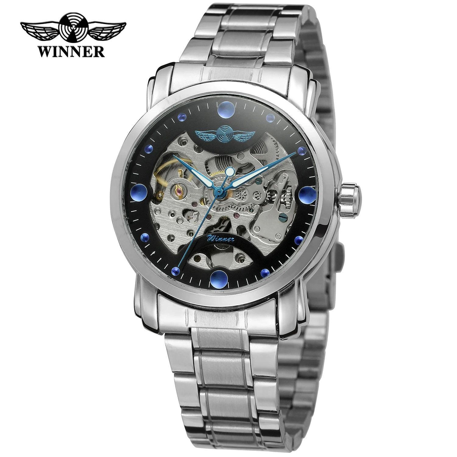 Fashion Winner Top Brand Blue Ocean Casual Designer Full Stainless Steel Men Skeleton Watch Mens Watches Luxury Automatic Clock
Fashion Winner Top Brand Blue Ocean Casual Designer Full Stainless Steel Men Skeleton Watch Mens Watches Luxury Automatic Clock