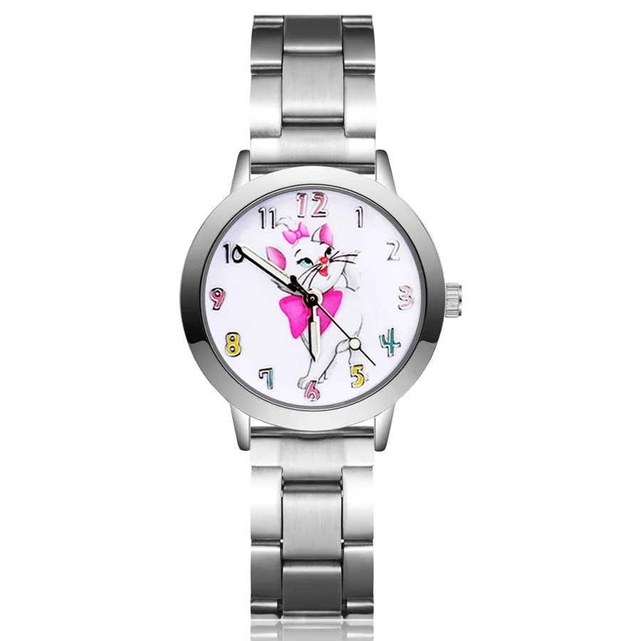 Cute Cartoon Cat style Children's Watches Kids Student Girls boys Quartz Metal steel Wrist Watch JA33-JA37
Cute Cartoon Cat style Children's Watches Kids Student Girls boys Quartz Metal steel Wrist Watch JA33-JA37