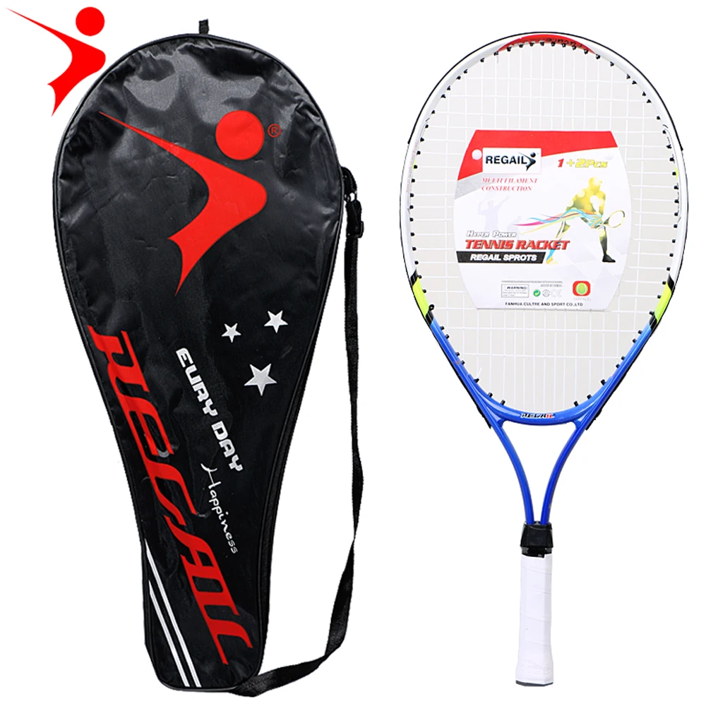 

1 шт., теннисная ракетка для подростков, рама из алюминиевого сплава, прочная нейлоновая ракетка для тенниса для детей, идеально подходит для...