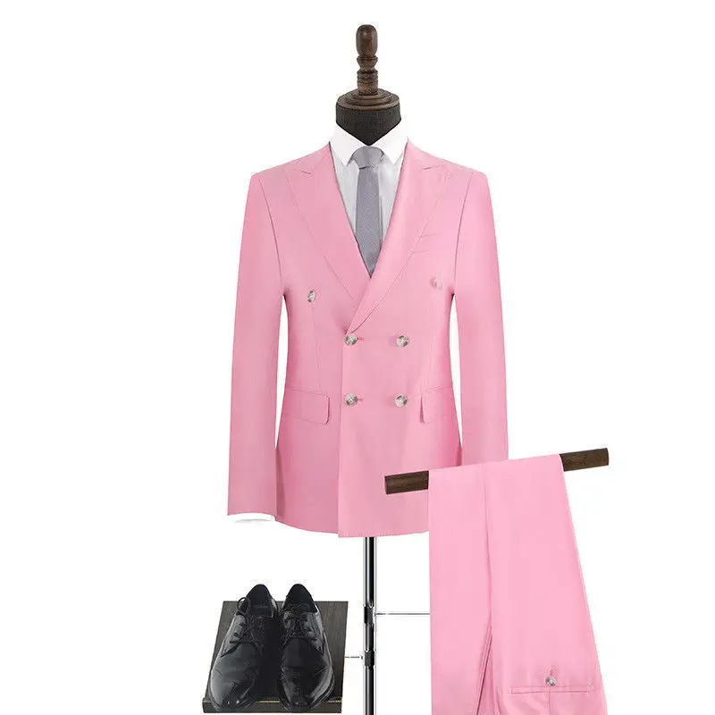 Customized new men's suit two-piece suit (jacket + pants) men's double-breasted pink formal suit wedding groom groomsmen dress
Customized new men's suit two-piece suit (jacket + pants) men's double-breasted pink formal suit wedding groom groomsmen dress