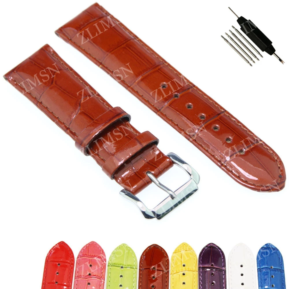 ZLIMSN 20mm 22mm Manual Italy Light Shine Black Crocodile Grain Genuine Leather Watch Band Strap Stainless Steel Buckle relogio
ZLIMSN 20mm 22mm Manual Italy Light Shine Black Crocodile Grain Genuine Leather Watch Band Strap Stainless Steel Buckle relogio