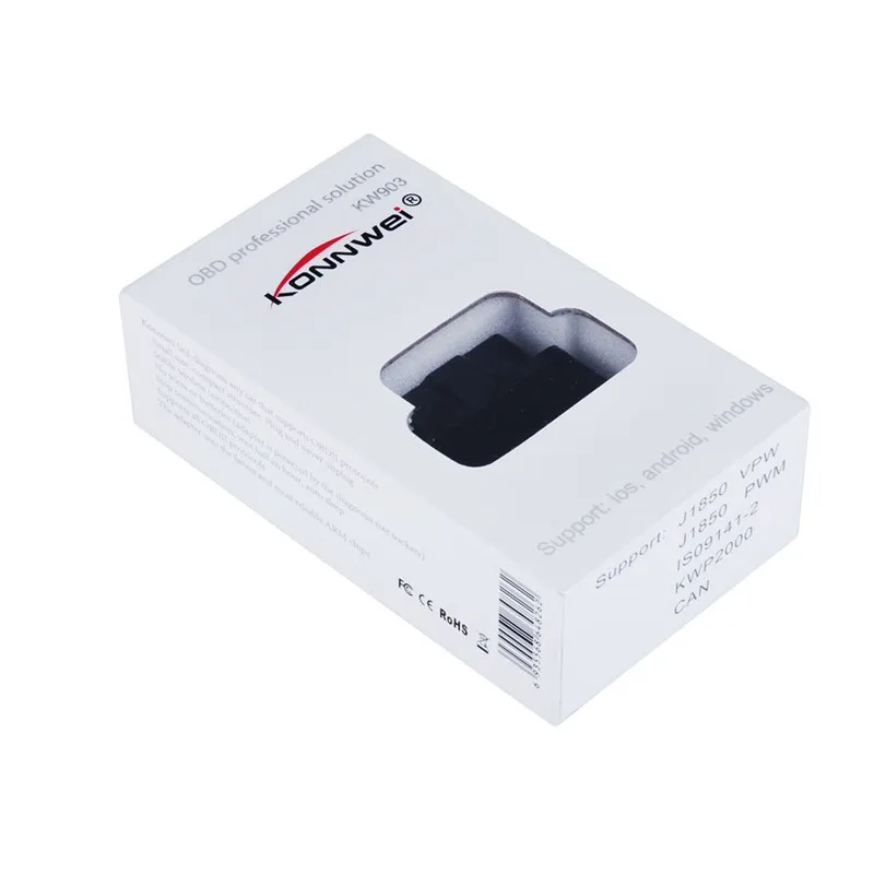 KONNWEI KW903 Bluetooth Car OBD2 OBDII Auto Fault Diagnostic Tool Same as ELM327 10pcs/lot Free shiping
KONNWEI KW903 Bluetooth Car OBD2 OBDII Auto Fault Diagnostic Tool Same as ELM327 10pcs/lot Free shiping