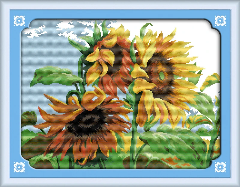 Wind in sunflowers cross stitch kit flower 18ct 14ct 11ct count printed canvas stitching embroidery DIY handmade needlework
Wind in sunflowers cross stitch kit flower 18ct 14ct 11ct count printed canvas stitching embroidery DIY handmade needlework