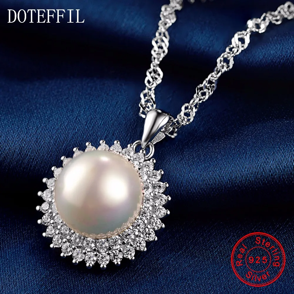 New Arrivals 925 Silver Charm Necklace Round 12mm Pearl Pendant Women Necklace Luxury Sterling Silver Jewelry
New Arrivals 925 Silver Charm Necklace Round 12mm Pearl Pendant Women Necklace Luxury Sterling Silver Jewelry