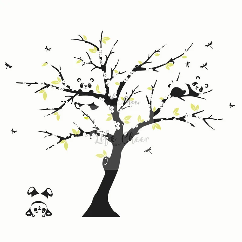 Lovely Panda Animals With Tree Wall Art Decals Kids Baby Room Decoration Panda With Flowers Wall Sticker Large Tree Decal AC212
Lovely Panda Animals With Tree Wall Art Decals Kids Baby Room Decoration Panda With Flowers Wall Sticker Large Tree Decal AC212