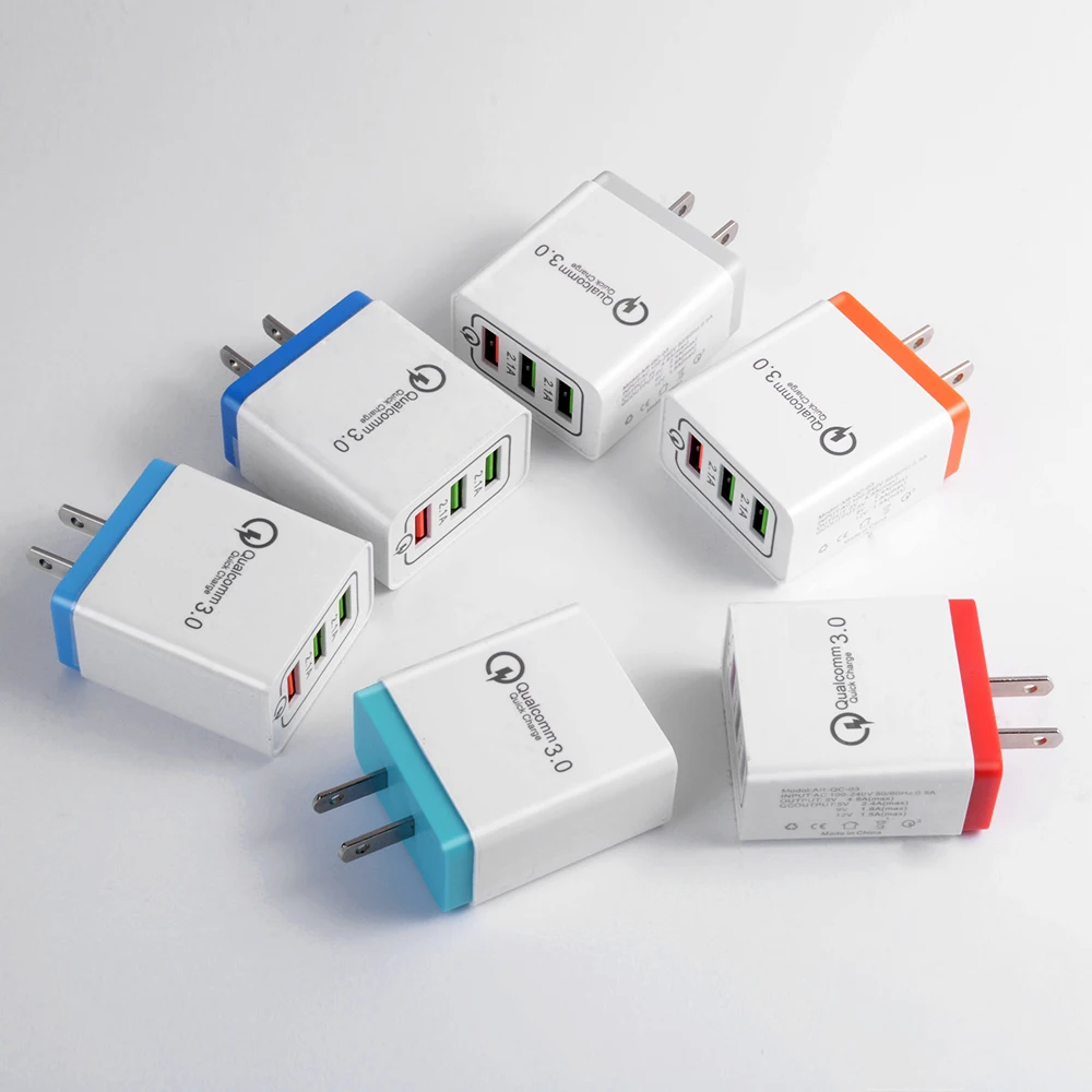 18W Quick Charge 3.0 Fast USB Charger For iPhone 8 XS Samsung Xiaomi huawei Travel Wall EU US Plug Mobile Phone Charger adapter
18W Quick Charge 3.0 Fast USB Charger For iPhone 8 XS Samsung Xiaomi huawei Travel Wall EU US Plug Mobile Phone Charger adapter