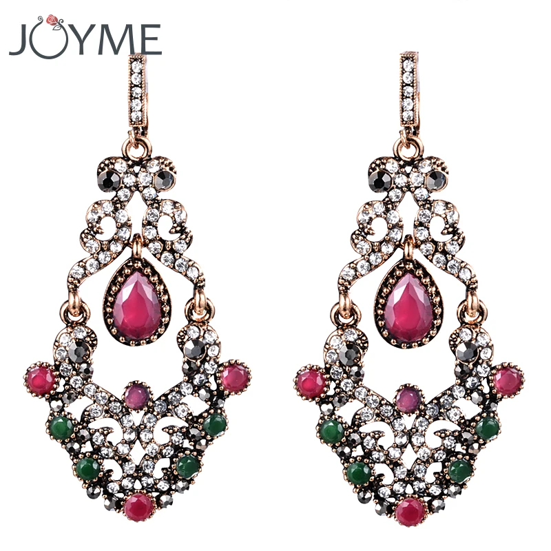 Fashion Bohemian Bridal Long Earrings for Women Dangle Hanging Earrings Resin Red Statement Antique Gold Earring 3 Colors 2018
Fashion Bohemian Bridal Long Earrings for Women Dangle Hanging Earrings Resin Red Statement Antique Gold Earring 3 Colors 2018