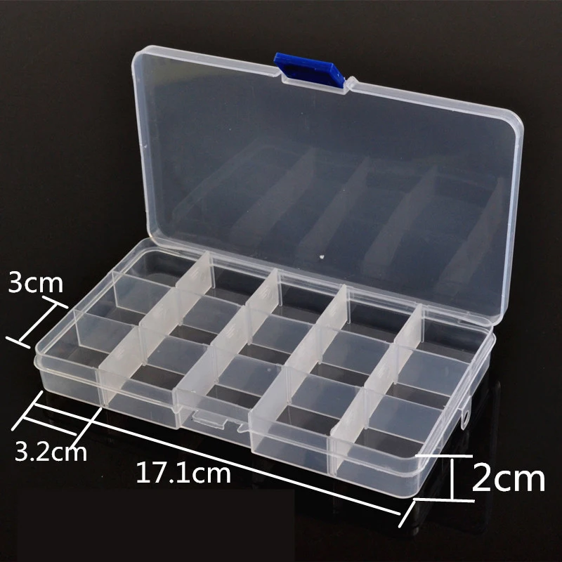 Transparent 15 Separate Slots Empty Storage Box Nail Art Decorations Glitter Rhinestones Gems Accessories Container Tools
Transparent 15 Separate Slots Empty Storage Box Nail Art Decorations Glitter Rhinestones Gems Accessories Container Tools