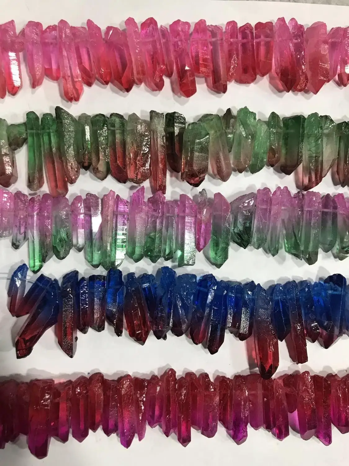 40CM Nautral Gems Stone Dyed rainbow Crystal Quartz Necklace, Bullet Hexagonal Point Pendulum Reiki Healing Chakra Jewelry
40CM Nautral Gems Stone Dyed rainbow Crystal Quartz Necklace, Bullet Hexagonal Point Pendulum Reiki Healing Chakra Jewelry