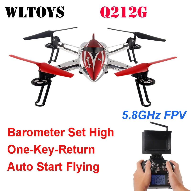WLtoys Q212G 5.8G FPV One-Key-return & Take Off Barometer Set High RC Quadcopter with HD Monitor RTF
WLtoys Q212G 5.8G FPV One-Key-return & Take Off Barometer Set High RC Quadcopter with HD Monitor RTF